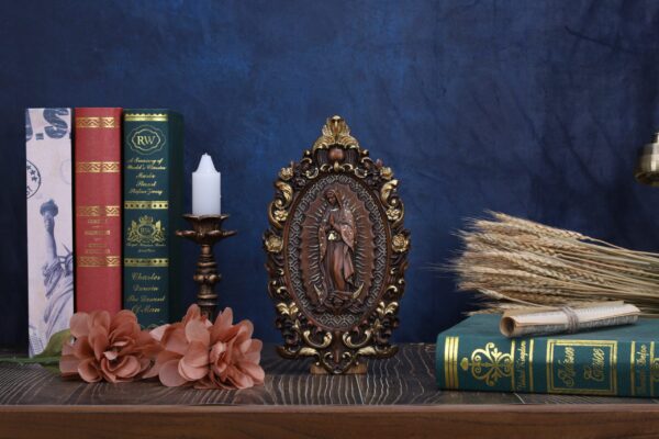Blessed Our Lady plaque Wooden Carved Christian Virgin Mary Icon Wall Hanging Art Work from solid wood - 图片 2